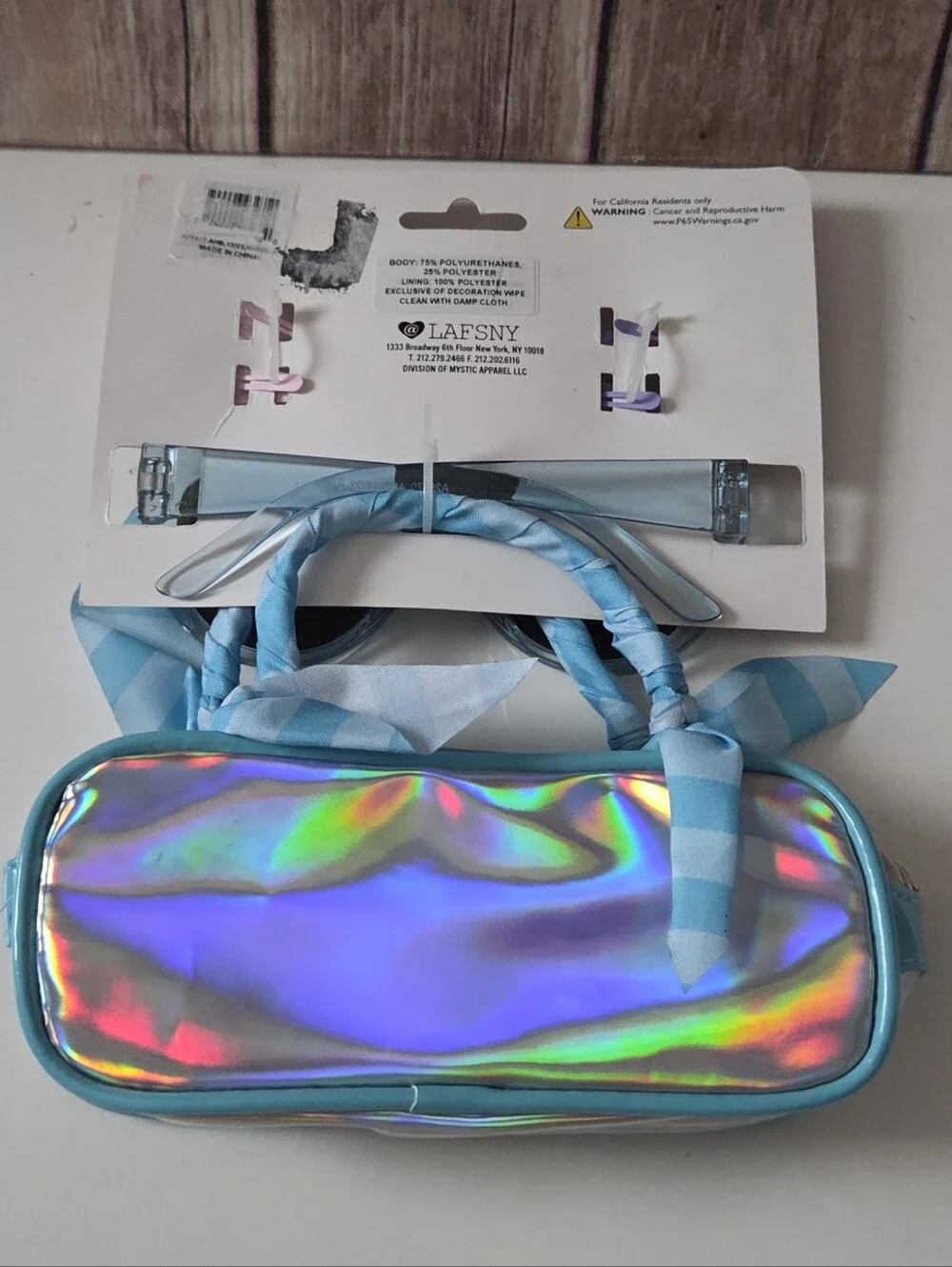 Love @ First Sight Sunglasses with Rainbow Case & Hair Clips Set NIP